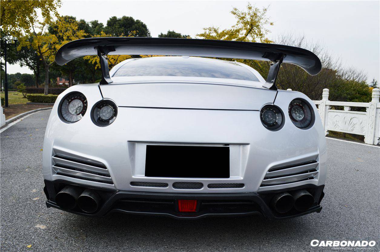 2008-2020 Nissan GTR R35 DBA EBA VA Style Rear Bumper with Diffuser - Carbonado