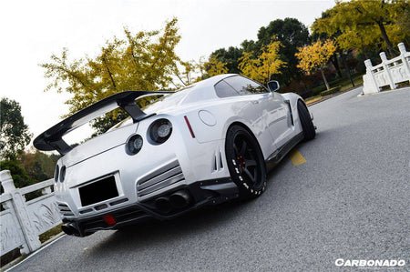 2008-2020 Nissan GTR R35 DBA EBA VA Style Rear Bumper w/ Diffuser - Carbonado Aero