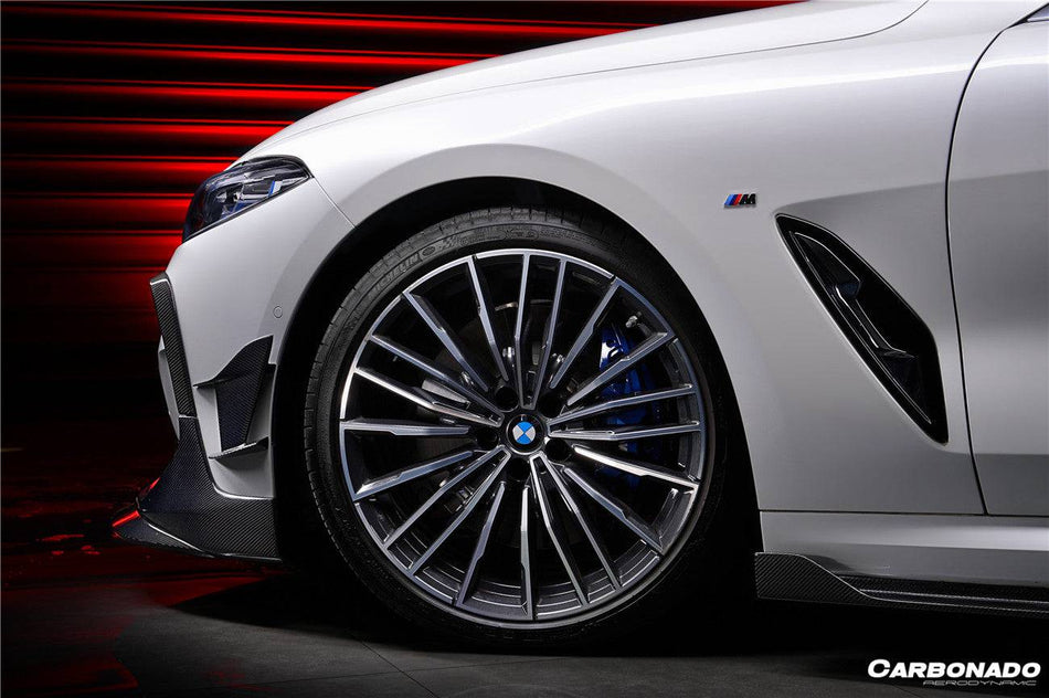 2018-2022 BMW 8 Series G14 Convertible/G15 Coupe/G16 4DR-Gran Coupe 840/850 IMP Style Carbon Fiber Front Bumper Canards