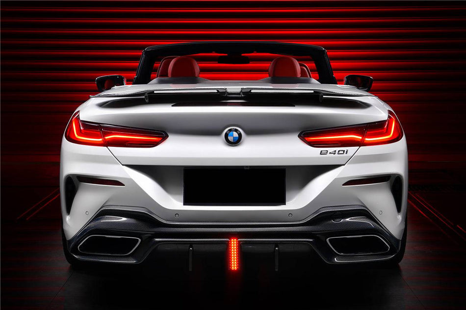 2018-2022 BMW 8 Series G14 Convertible/G15 Coupe/G16 4DR-Gran Coupe 840/850 IMP Style Carbon Fiber Rear Diffuser - Carbonado