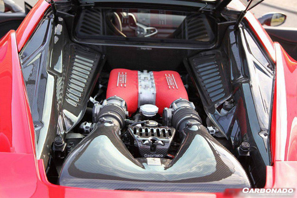 2010-2015 Ferrari 458 Coupe Spyder OE Style DRY Carbon Fiber Inner Engine Bay Cover