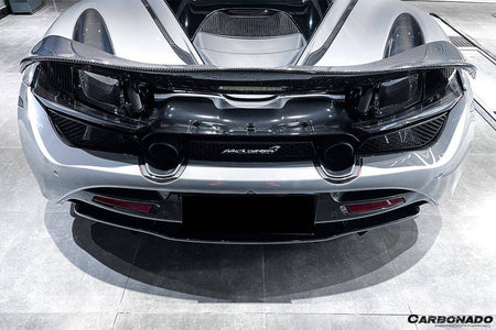 2017-2022 McLaren 720s OEM Style Dry Carbon Fiber Rear Bumper Upper Exhaust Valance Panel - Carbonado Aero