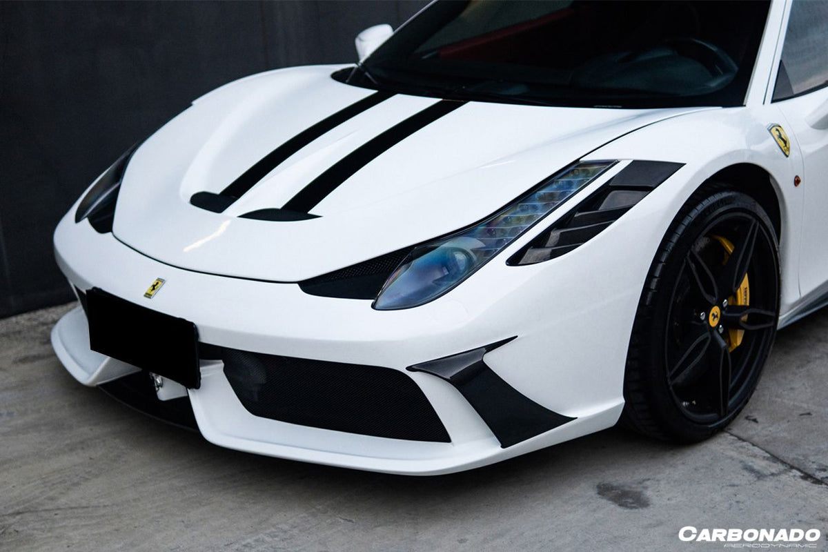 2010-2015 Ferrari 458 Coupe Spyder speciale Style Front Bumper - Carbonado