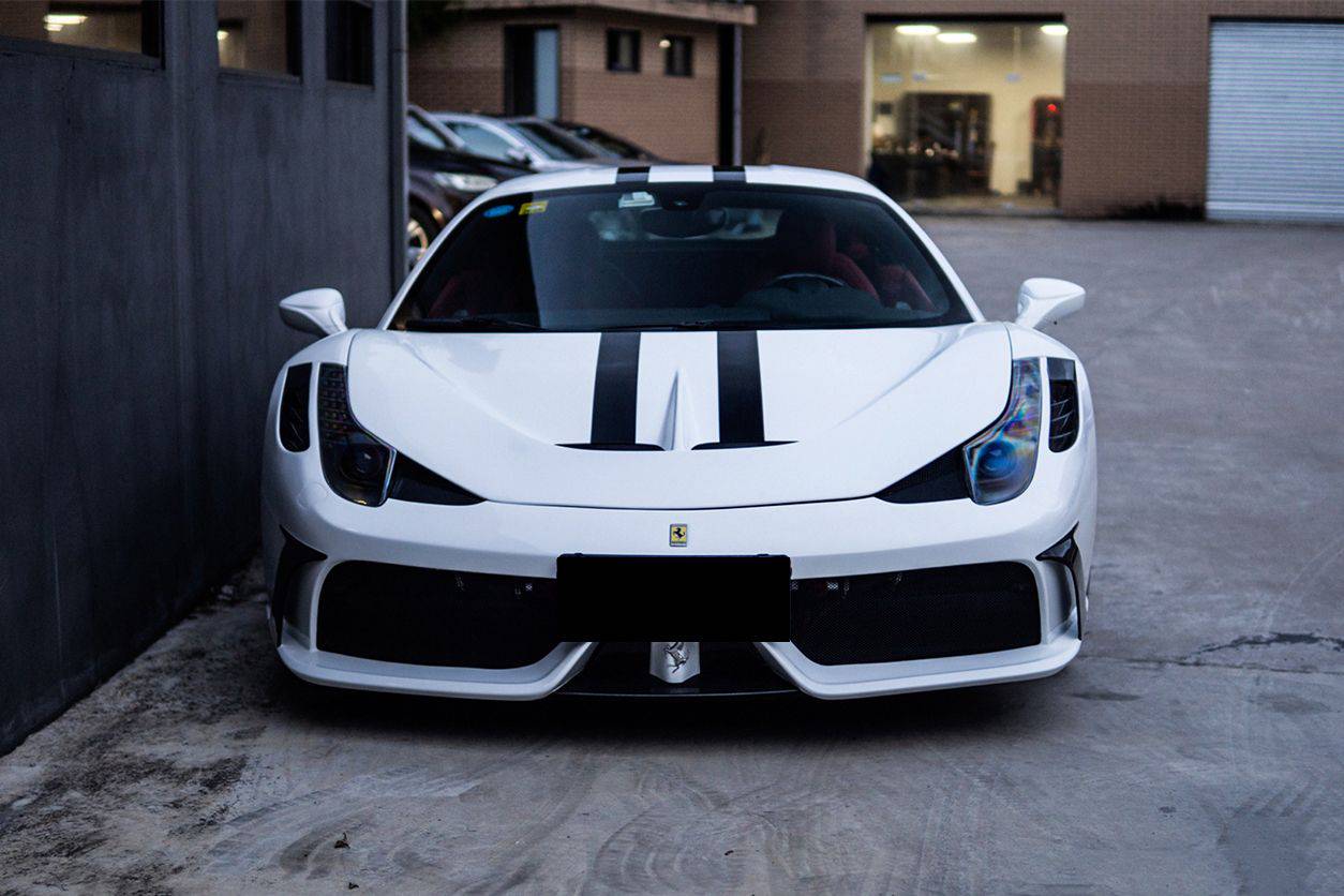 2010-2015 Ferrari 458 Coupe Spyder speciale Style Front Bumper - Carbonado