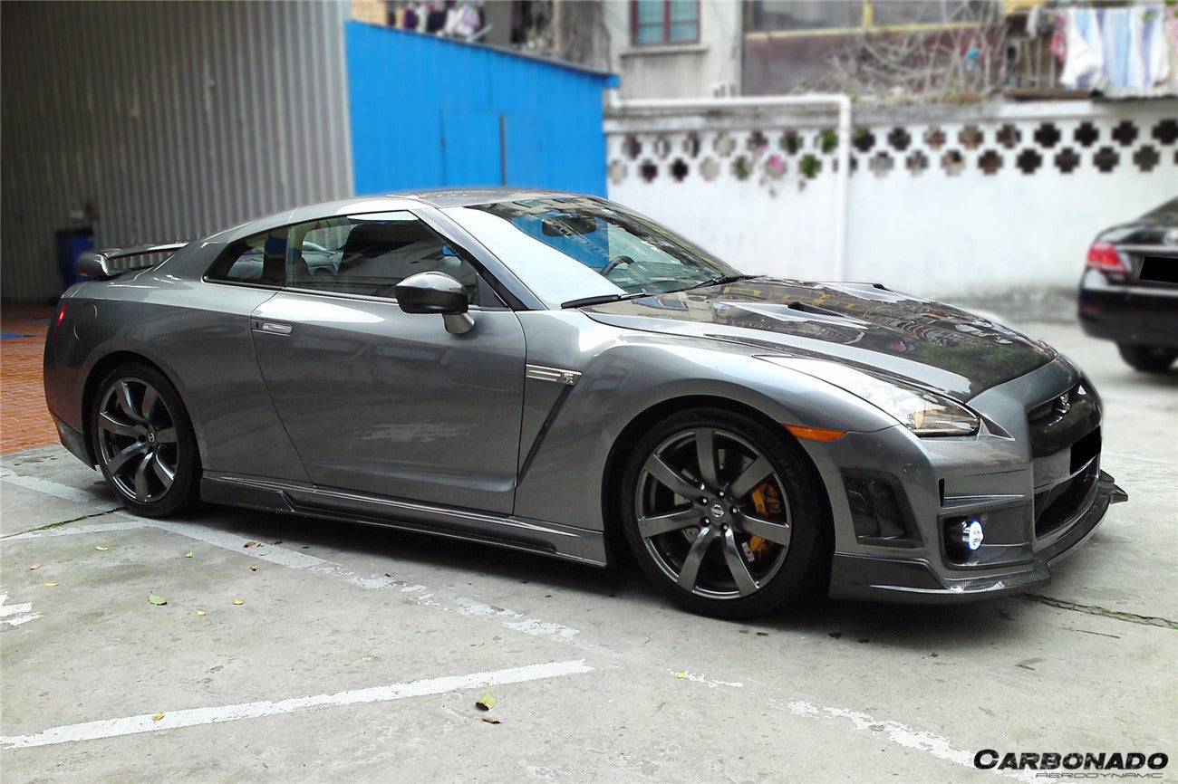 2008-2022 Nissan GTR R35 CBA/DBA/EBA BSE Style Side Skirts - Carbonado