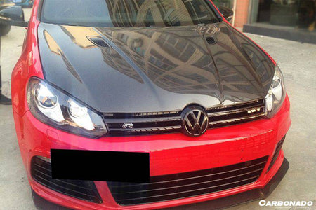 2010-2013 Volkswagen Golf 6 R20 GTI Rz Style Hood - Carbonado