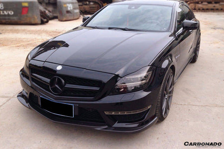 2011-2013 Mercedes Benz W218 CLS63 AMG BKSS Style Carbon Fiber Front Lip - Carbonado Aero