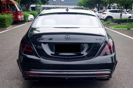 2017-2020 Mercedes Benz S63 AMG W222.2 Sedan MSY Style Rear Bumper with Tips - Carbonado