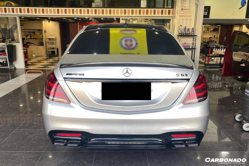 2014-2020 Mercedes Benz S63 AMG W222 Sedan MSY Style Carbon Fiber Trunk Spoiler - Carbonado