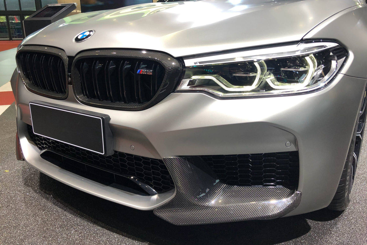 2018-2020 BMW F90 M5 And Competition MP Style Carbon Fiber Front Splitters (NOT LCI) - Carbonado Aero