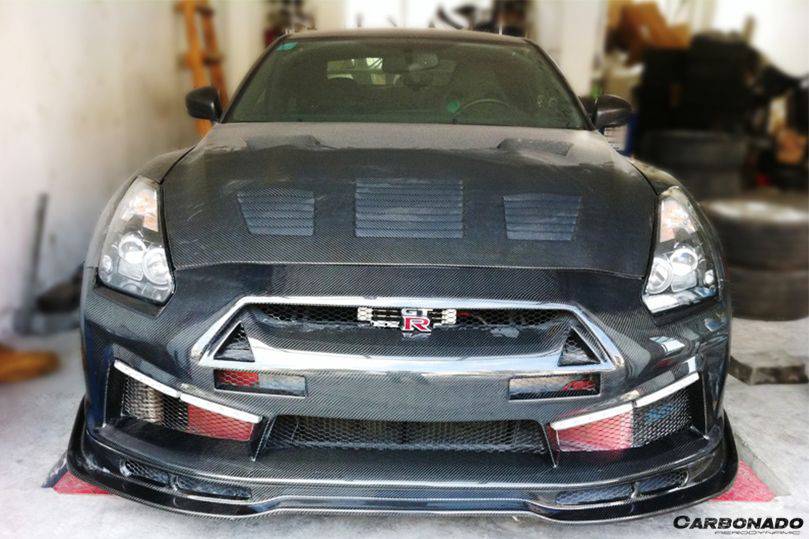 2008-2016 Nissan GTR R35 CBA/DBA LP Style Front Bumper - Carbonado Aero