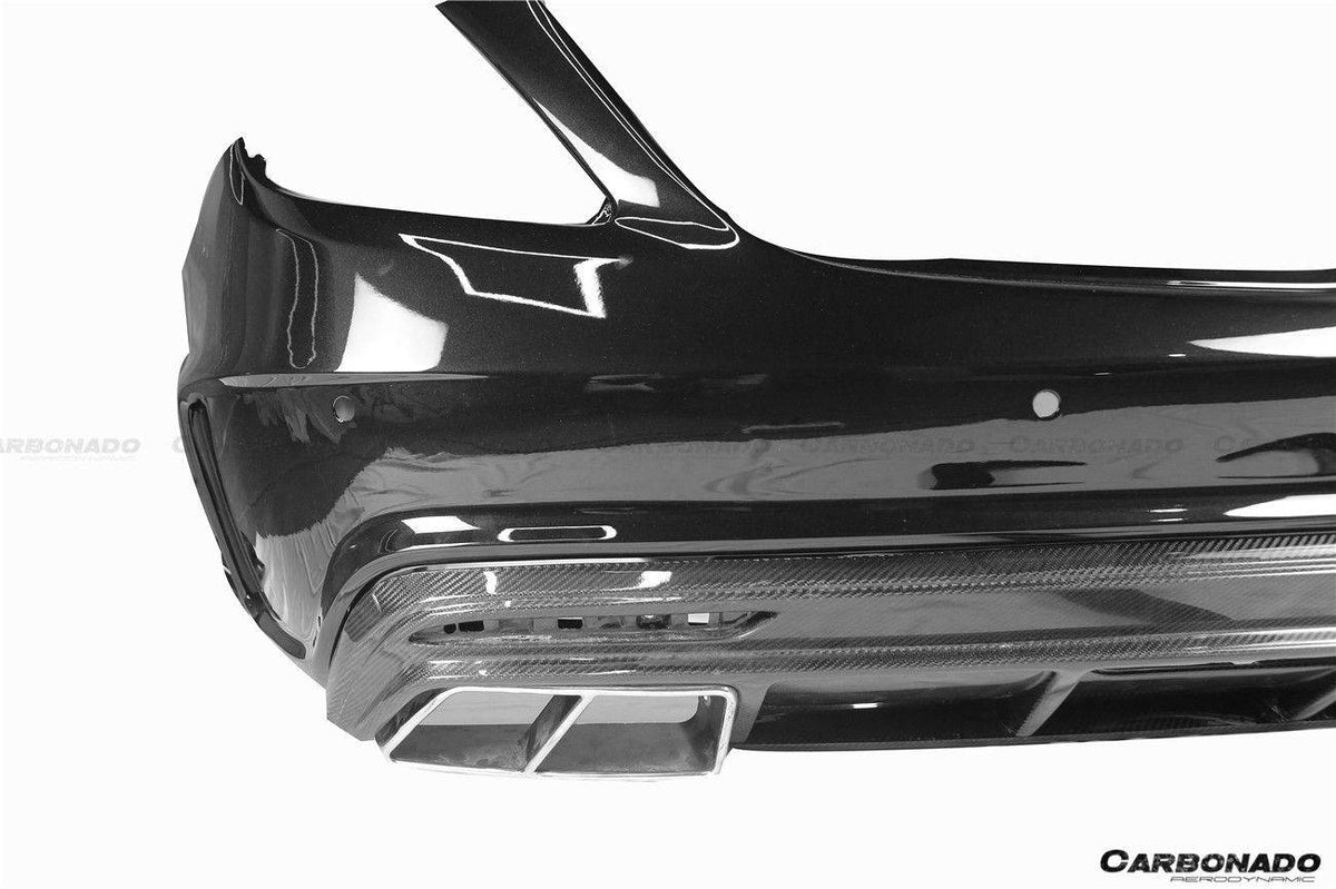 2017-2020 Mercedes Benz S63 AMG W222.2 Sedan MSY Style Rear Bumper w/ Tips - Carbonado Aero