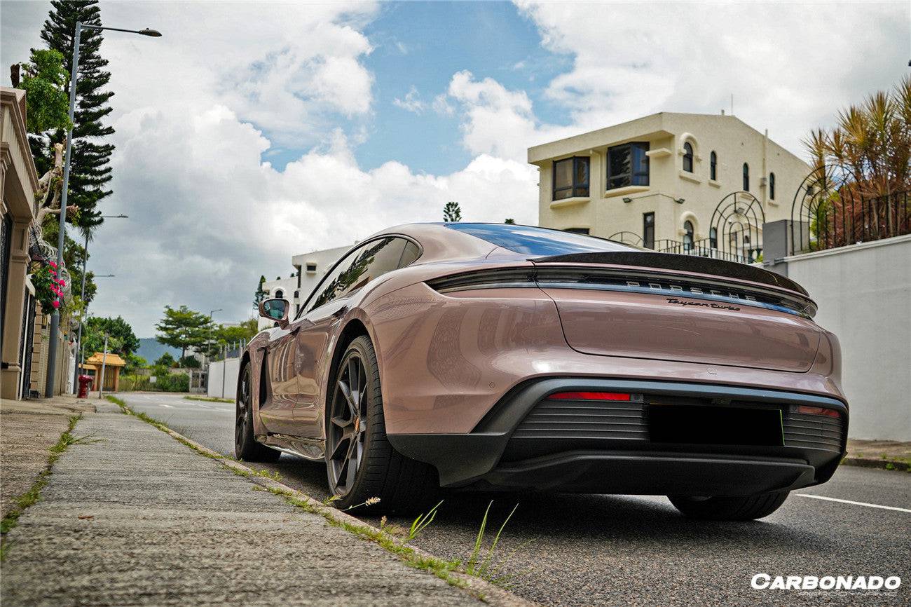 2019-2023 Porsche Taycan 4/4S/GTS/TURBO OD Style DRY Carbon Fiber Trunk Spoiler - Carbonado Aero