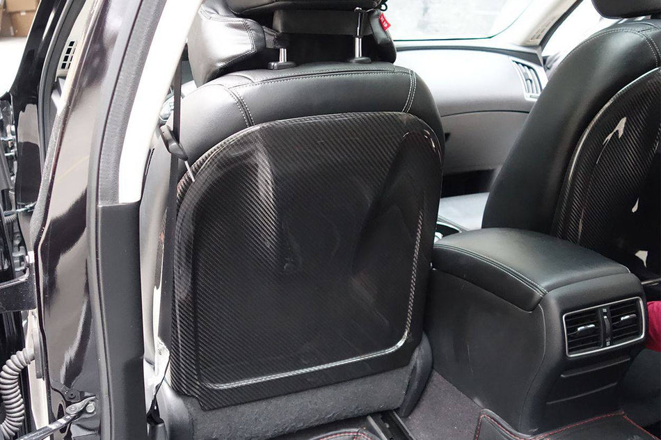 2014-2017 Infiniti Q50 Sedan OEM Style Dry Carbon Fiber Seat back Replacement - Carbonado