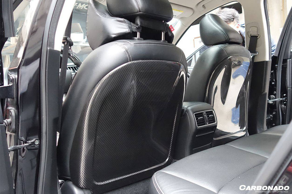 2014-2017 Infiniti Q50 Sedan OEM Style Dry Carbon Fiber Seat back Replacement