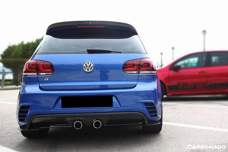 2010-2013 Volkswagen Golf 6 R20 GTI Rz Style Rear Bmper (Mid Exhaust) - Carbonado