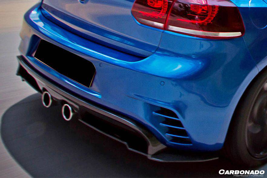 2010-2013 Volkswagen Golf 6 R20 GTI Rz Style Rear Bmper (Mid Exhaust) - Carbonado Aero