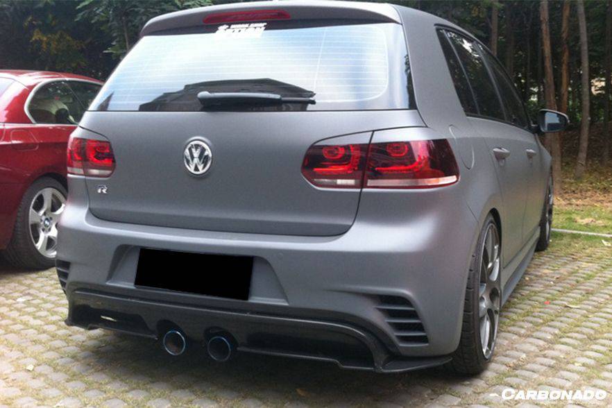 2010-2013 Volkswagen Golf 6 R20 GTI Rz Style Rear Bmper (Mid Exhaust) - Carbonado Aero