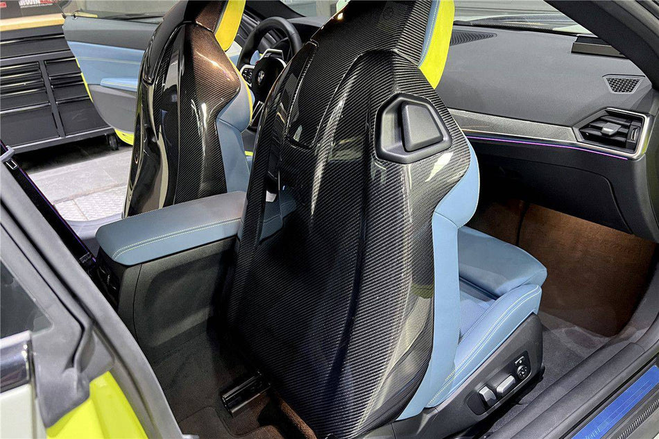 2021-UP BMW M4 G82/G83 OE Style Carbon Fiber Seat-back Cover Replacement - Carbonado