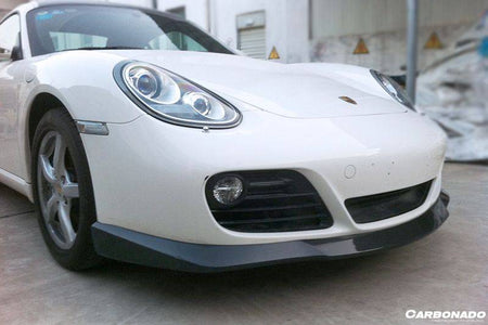 2009-2012 Porsche Cayman 987 TEK Style Carbon Fiber Front Lip - Carbonado