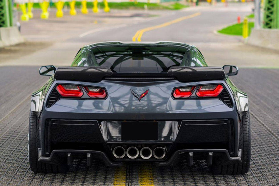 2013-2019 Corvette C7 Z51 Z06 Grandsport Carbon Fiber Trunk Spoiler - Carbonado