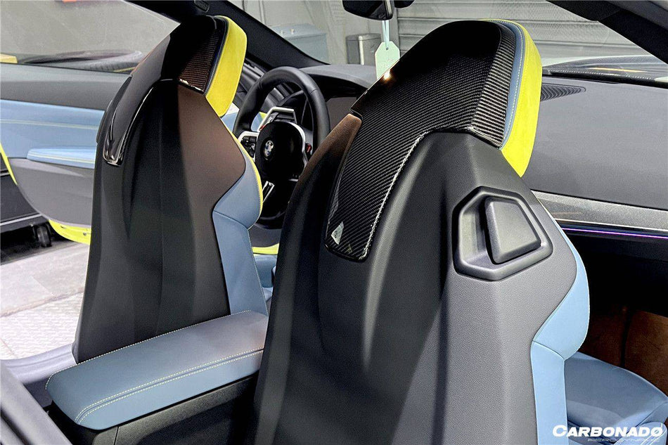 2021-UP BMW M4/M3 G82/G83/G80 OE Style Carbon Fiber UP Seat-back Cover - Carbonado