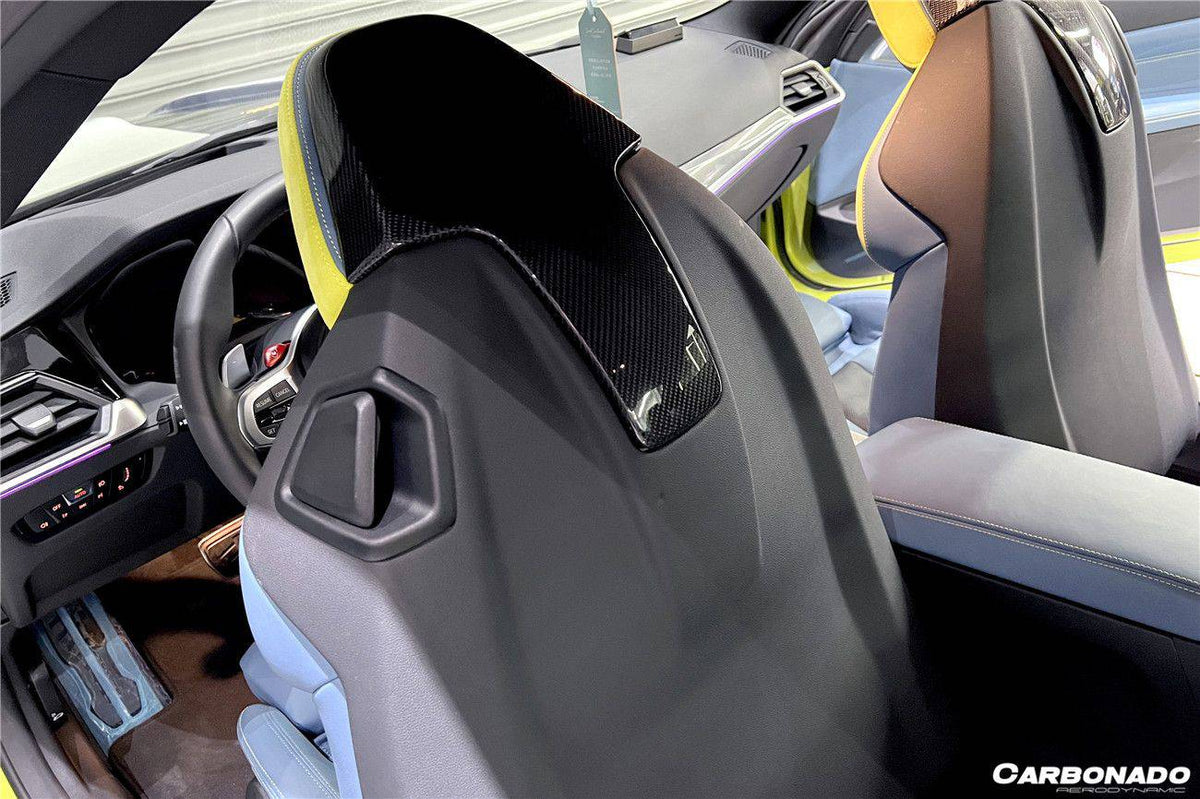 2021-UP BMW M4/M3 G82/G83/G80 OE Style Carbon Fiber UP Seat-back Cover - Carbonado