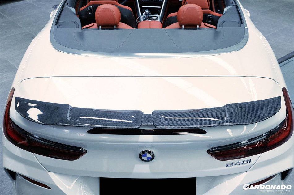 2018-2022 BMW 8 Series G14 Convertible IMP Style Carbon Fiber Spoiler Wing - Carbonado
