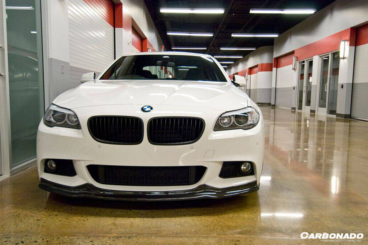 2011-2016 BMW F10 5 Series M-Tech AK Style Carbon Fiber Front Lip - Carbonado