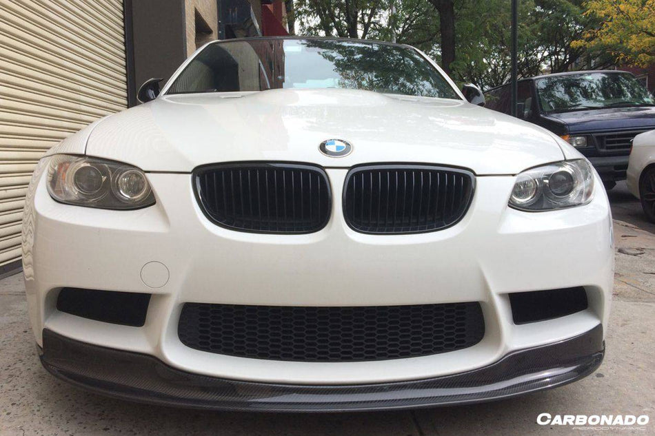 2008-2012 BMW M3 E90/E92/E93 AKM Style Carbon Fiber Front Lip - Carbonado