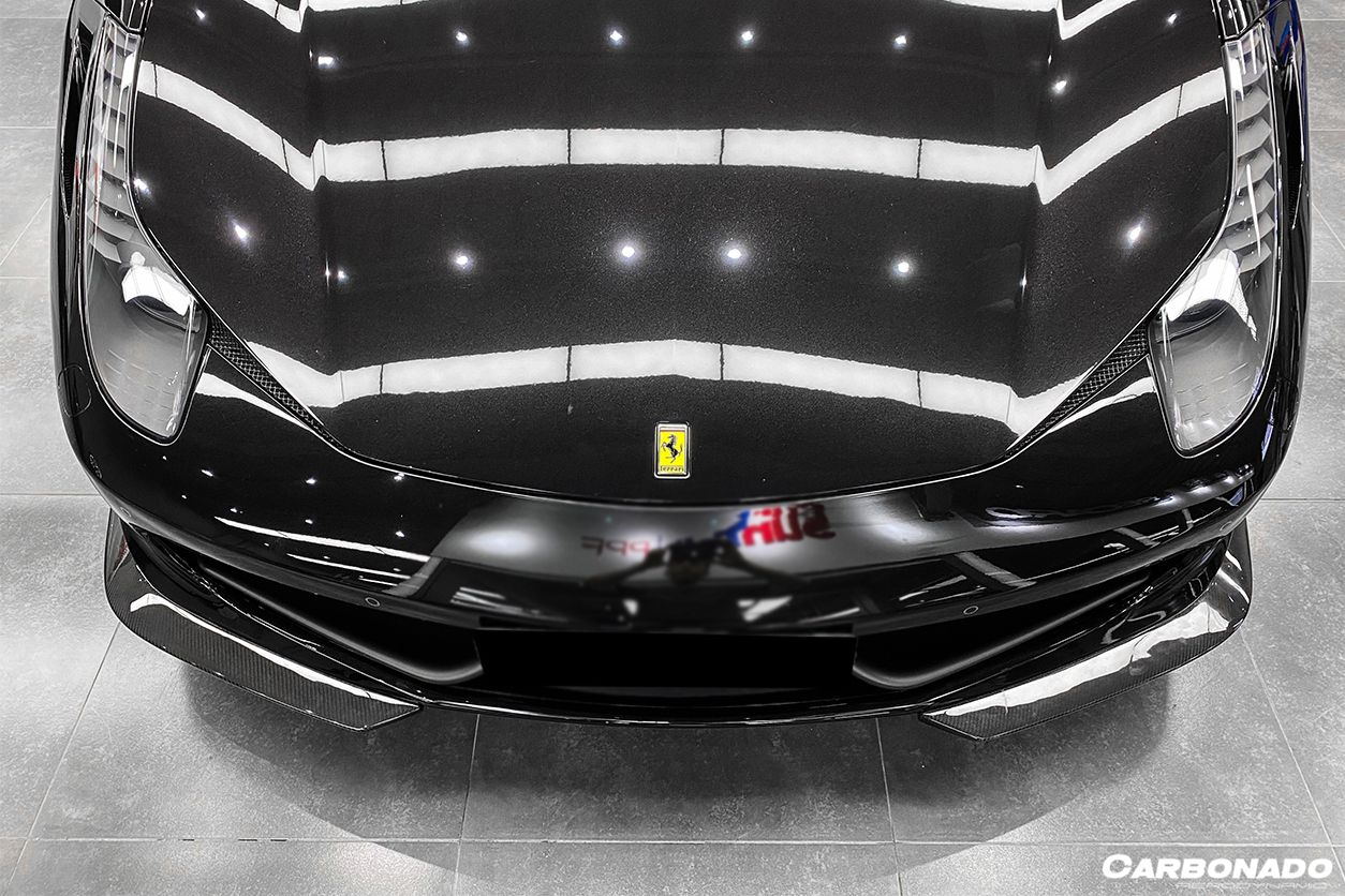2010-2015 Ferrari F458 Coupe/Spyder AP Style Carbon Fiber Front Lip - Carbonado Aero