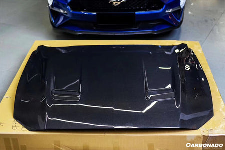 2018-2023 Ford Mustang OEM Style Carbon Fiber Hood - Carbonado Aero