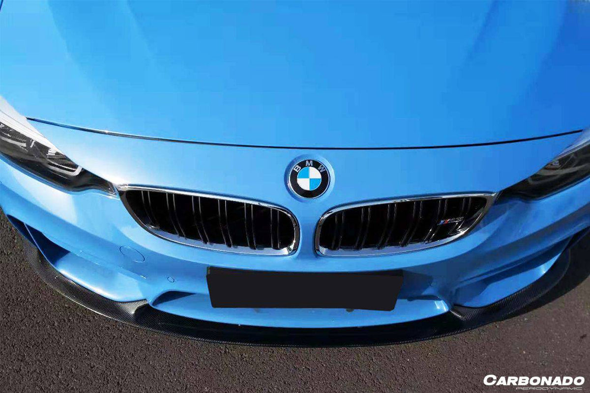 2014-2020 BMW M4 F82 F80 M3 D3 Style Carbon Fiber Front Lip - Carbonado Aero