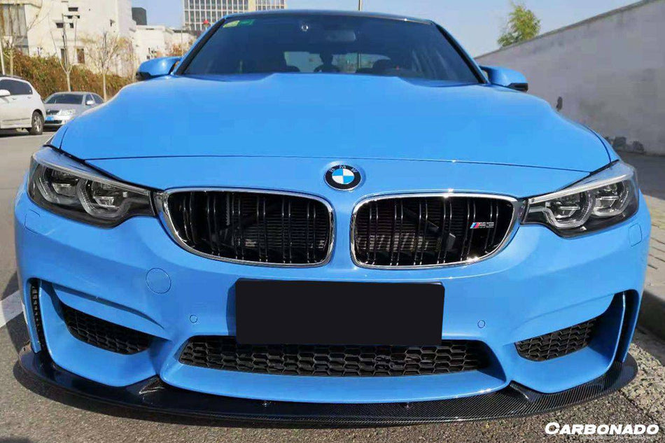 2014-2020 BMW M4 F82 F80 M3 D3 Style Carbon Fiber Front Lip - Carbonado