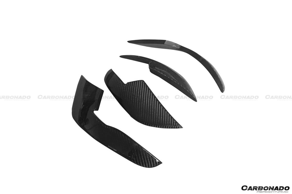 2013-2018 Audi RS6 C7 Avant BS Style Front Bumper Canards - Carbonado Aero