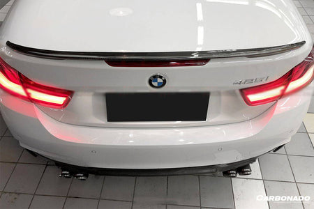 2013-2020 BMW 4 Series F32 F33 ECC Style Carbon Fiber Rear Lip (For M-Tech Only ) - Carbonado Aero
