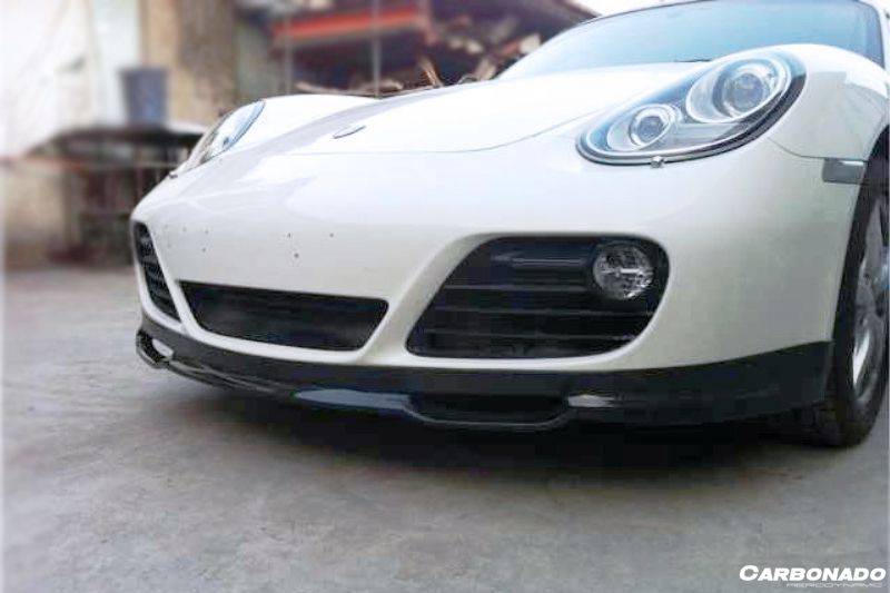 2009-2012 Porsche Cayman 987 EM Style Carbon Fiber Front Lip - Carbonado Aero