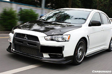 2008-2016 Mitsubishi Evolution10 BS Style Carbon Fiber Front Lip - Carbonado Aero