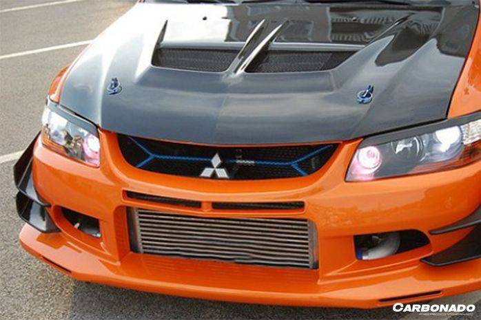 2003-2006 Mitsubishi Evo 7/8/9 VTC Style Front Bumper - Carbonado