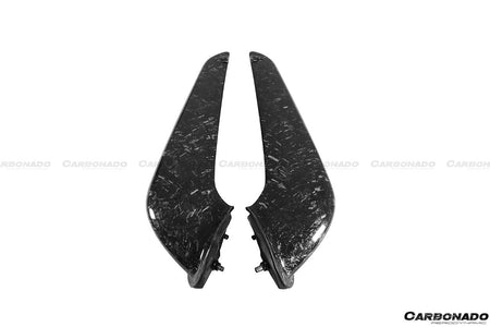 2010-2015 Ferrari 458 Coupe Spyder OE Style Carbon Fiber Front Bumper Canards - Carbonado Aero