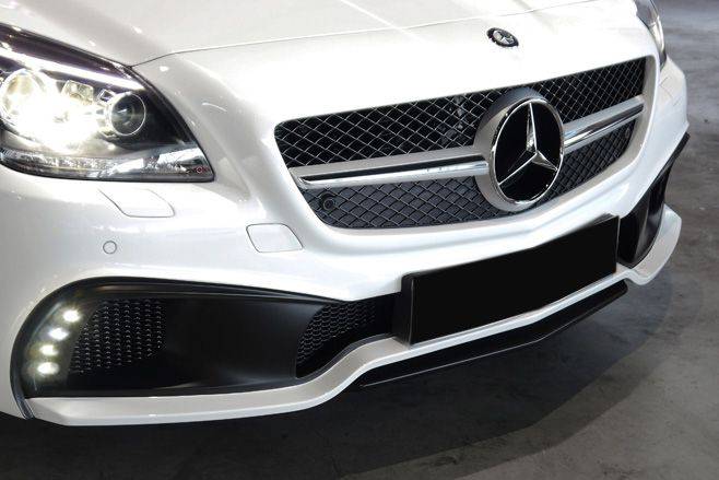 2011-2015 Mercedes Benz SLK CLASS R172 WD Style Front Bumper with led - Carbonado