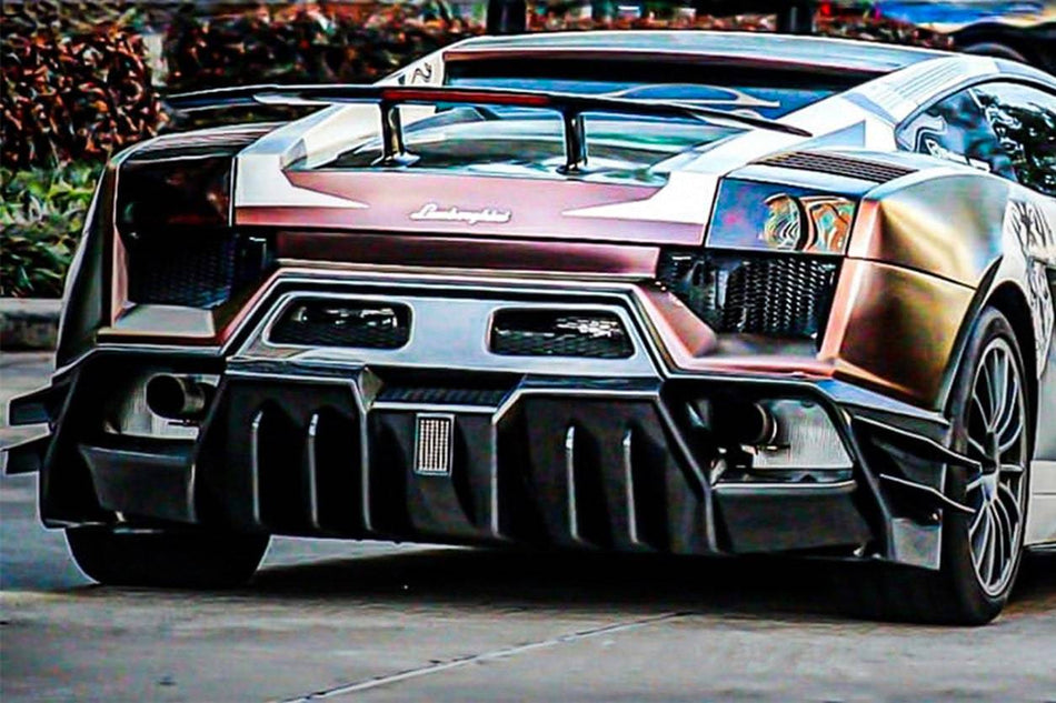 2004-2008 Lamborghini Gallardo IRON Style Rear Bumper - Carbonado