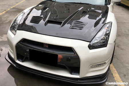 2008-2016 Nissan GTR R35 CBA/DBA GTC Style Carbon Fiber Hood - Carbonado Aero