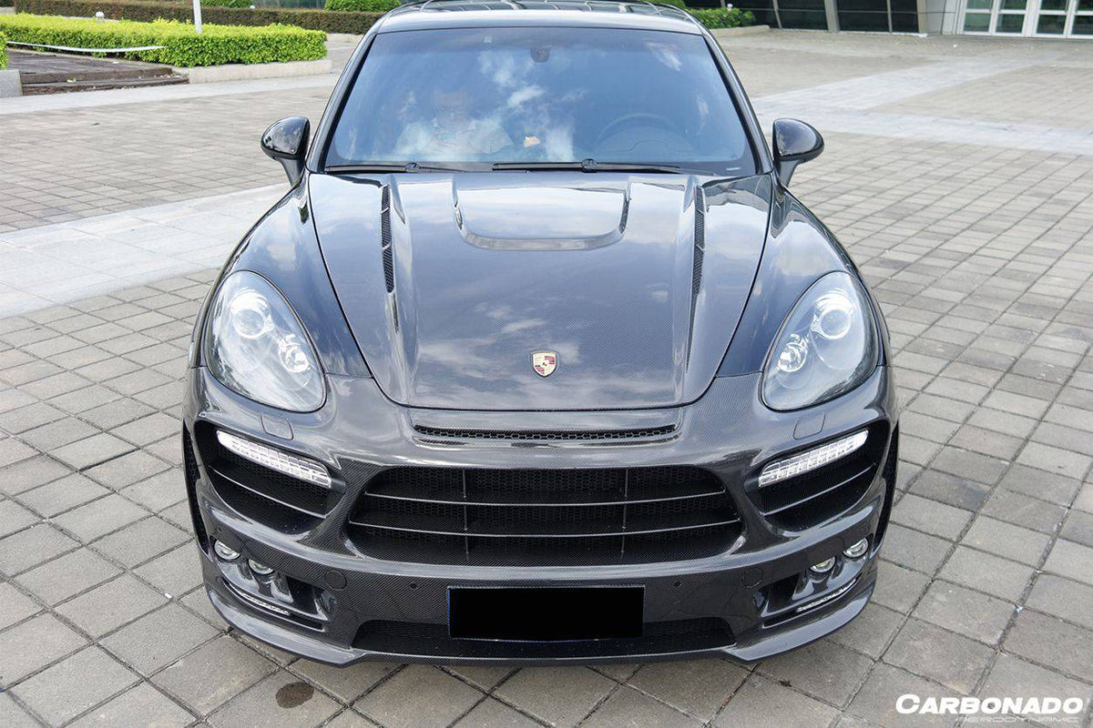 2011-2014  Porsche Cayenne 958.1 HM Style Carbon Fiber Hood - Carbonado