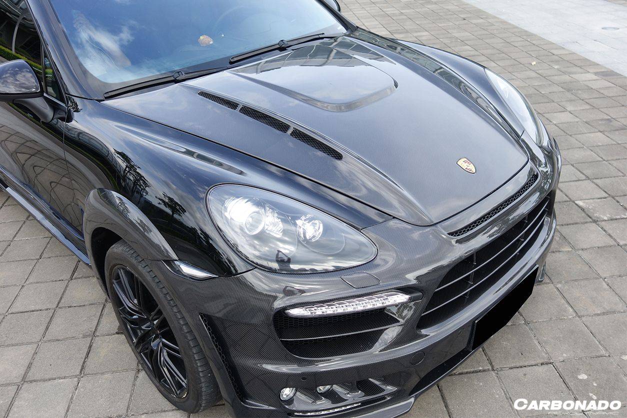 2011-2017 Porsche Cayenne 958.1/958.2 HM Style Carbon Fiber Hood - Carbonado Aero