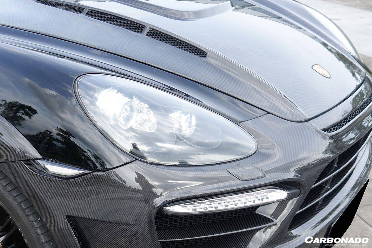 2011-2014  Porsche Cayenne 958.1 HM Style Carbon Fiber Hood - Carbonado