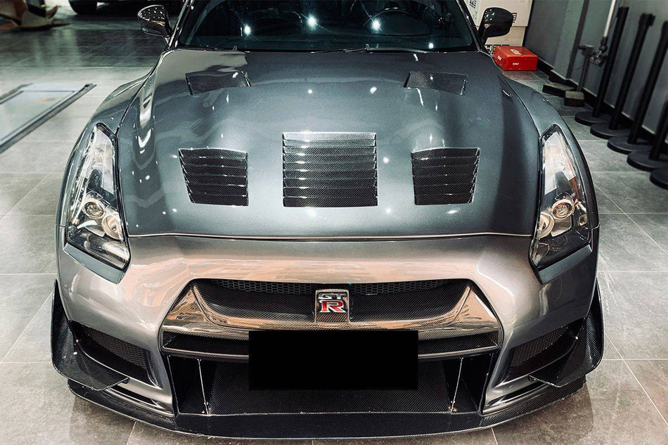 2008-2016 Nissan GTR R35 CBA/DBA TP Style Carbon Fiber Hood - Carbonado