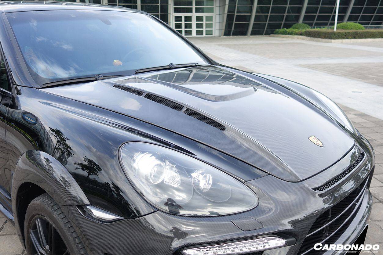 2011-2017 Porsche Cayenne 958.1/958.2 HM Style Carbon Fiber Hood - Carbonado Aero