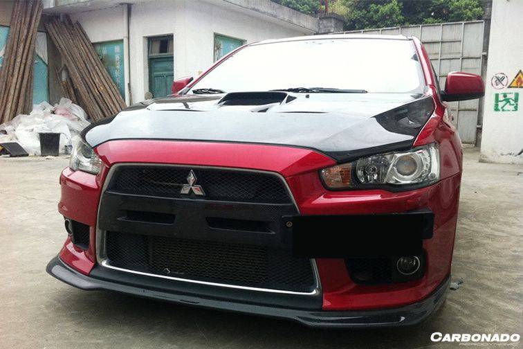 2008-2016 Mitsubishi Evolution 10 BS Style Carbon Fiber Hood - Carbonado