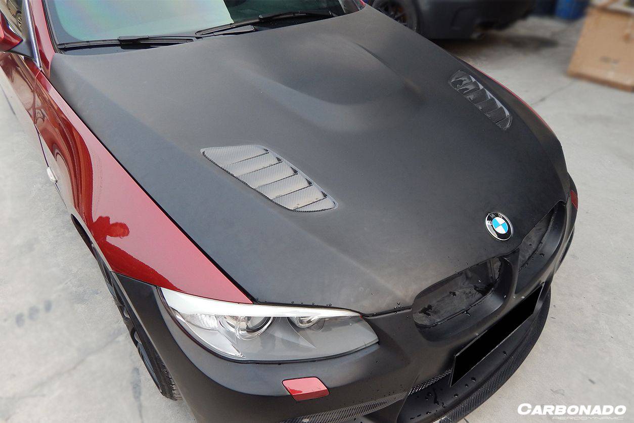 2011-2013 BMW 3 Series E93 LCI VRS Style Hood - Carbonado